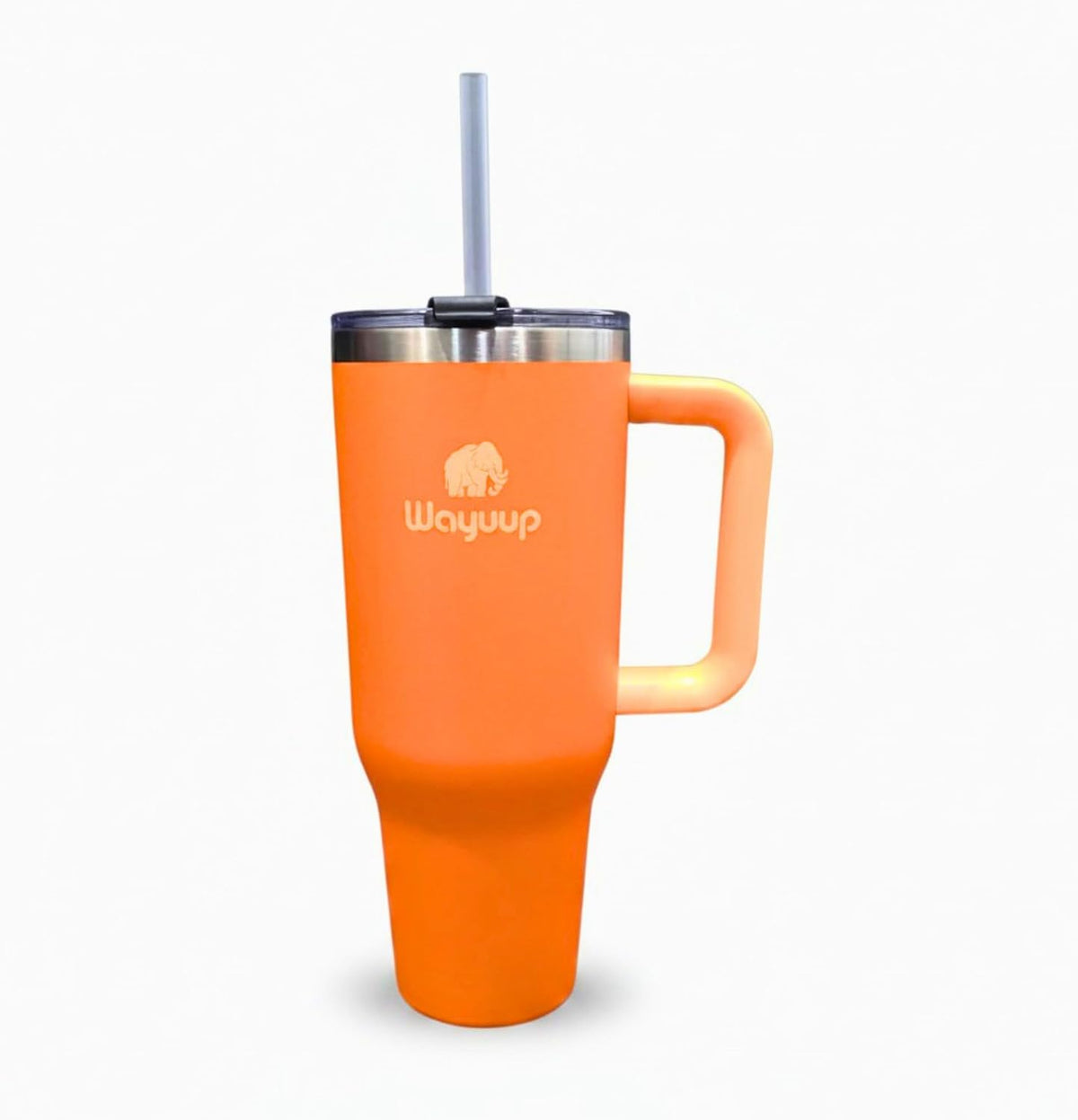 40 oz Tumbler with Handle and Straw Lid, Stainless Steel Vacuum Insulated Double Wall Water Bottle Leak-proof, Non Slip more than 24 Hrs or Hot for 6 Hrs (Flamingo), WPM40