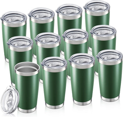 20 oz Tumbler with Lid Stainless Steel Insulated Tumblers, 1 Pack | Leak Proof Lid, Double Wall & Vacuum, Powder Coated, Fit Most Car Cup Holders, for Cold and Hot Drinks, Grey