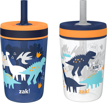 15oz Bluey Kelso Tumbler Set, Leak-Proof Screw-On Lid with Straw Made of Durable Plastic and Silicone, Perfect Bundle for Kids, 2 Count (Pack of 1) - Colors A