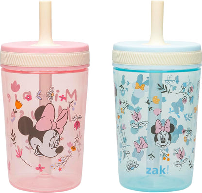 15oz Bluey Kelso Tumbler Set, Leak-Proof Screw-On Lid with Straw Made of Durable Plastic and Silicone, Perfect Bundle for Kids, 2 Count (Pack of 1) - Colors A