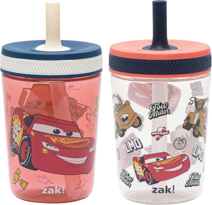 15oz Bluey Kelso Tumbler Set, Leak-Proof Screw-On Lid with Straw Made of Durable Plastic and Silicone, Perfect Bundle for Kids, 2 Count (Pack of 1) - Colors A
