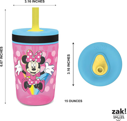 15oz Bluey Kelso Tumbler Set, Leak-Proof Screw-On Lid with Straw Made of Durable Plastic and Silicone, Perfect Bundle for Kids, 2 Count (Pack of 1) - Colors A
