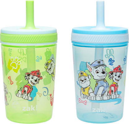 15oz Bluey Kelso Tumbler Set, Leak-Proof Screw-On Lid with Straw Made of Durable Plastic and Silicone, Perfect Bundle for Kids, 2 Count (Pack of 1) - Colors A