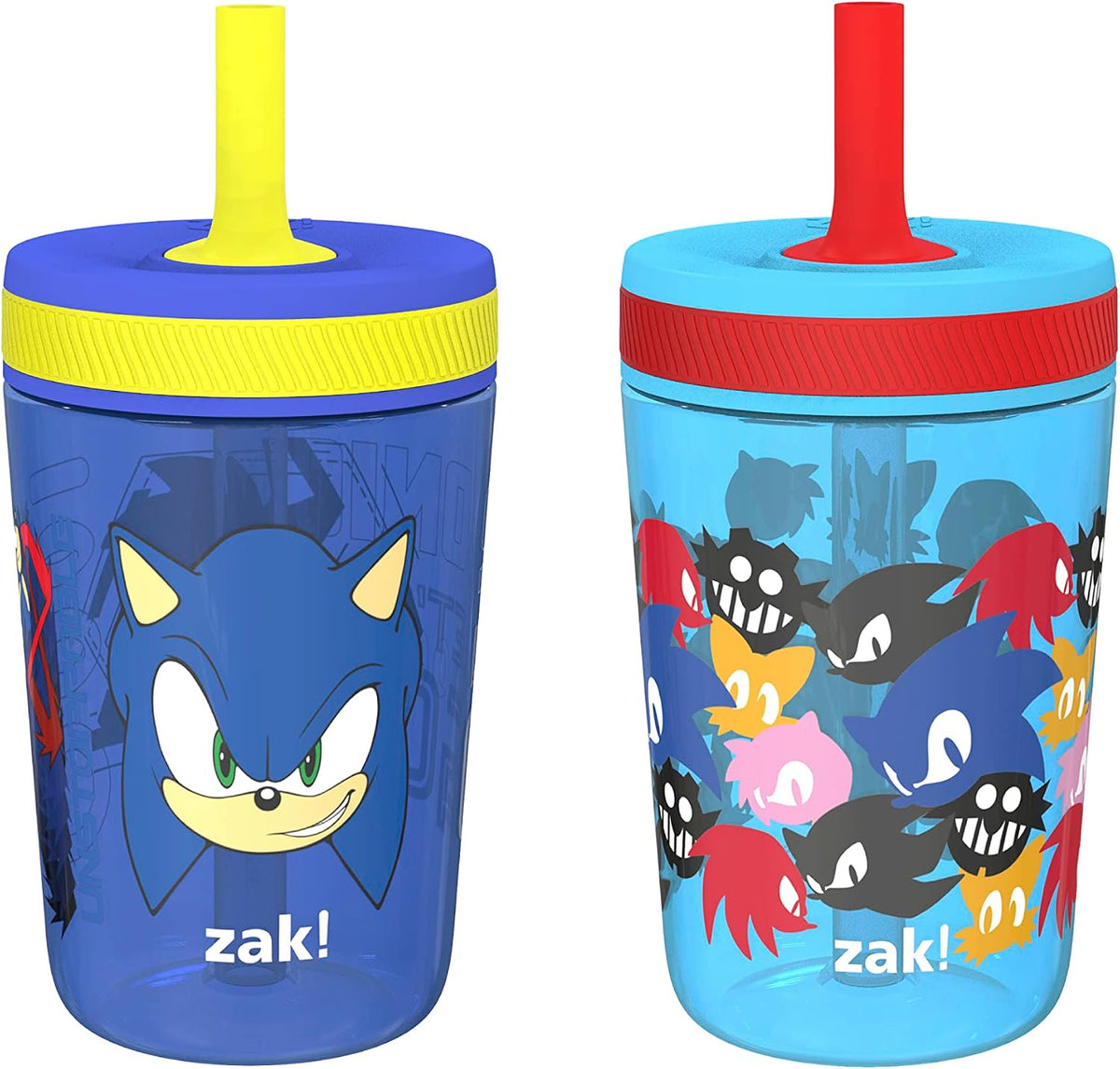 15oz Bluey Kelso Tumbler Set, Leak-Proof Screw-On Lid with Straw Made of Durable Plastic and Silicone, Perfect Bundle for Kids, 2 Count (Pack of 1) - Colors A