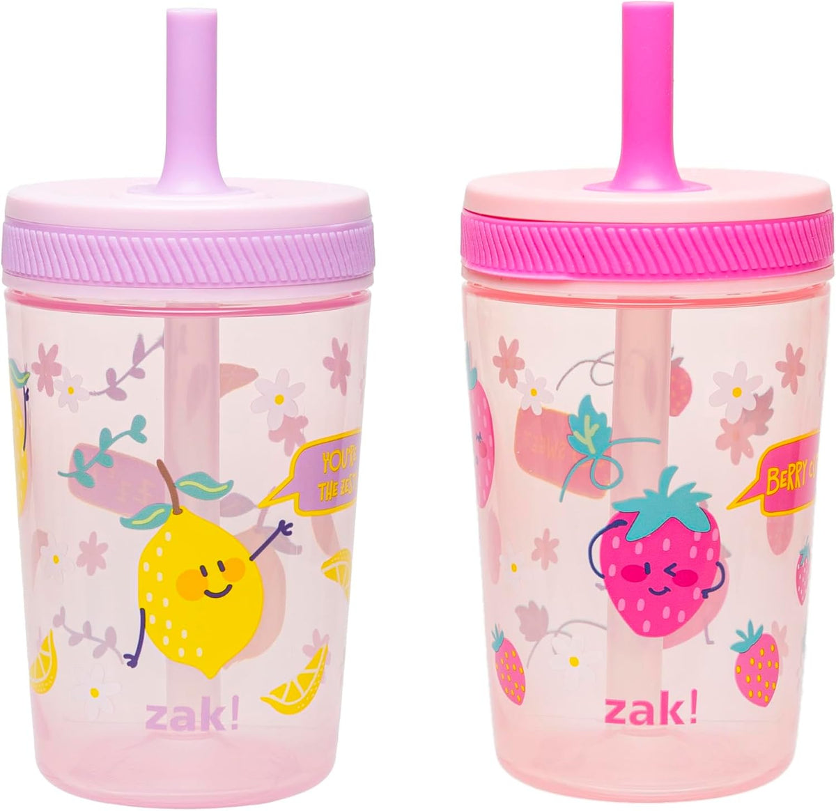 15oz Bluey Kelso Tumbler Set, Leak-Proof Screw-On Lid with Straw Made of Durable Plastic and Silicone, Perfect Bundle for Kids, 2 Count (Pack of 1) - Colors A