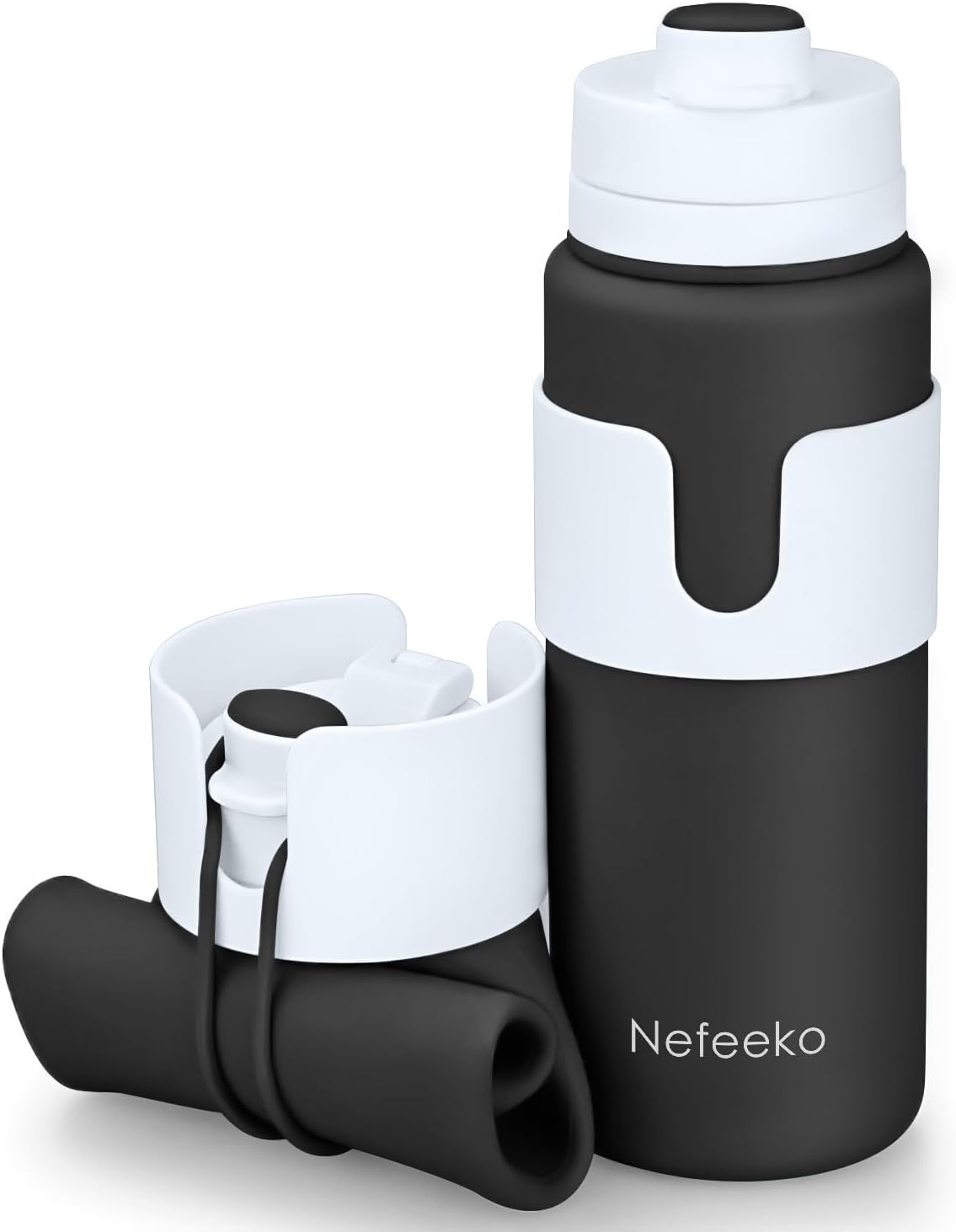 Collapsible Water Bottle, BPA Free 26oz Silicone Water Bottles