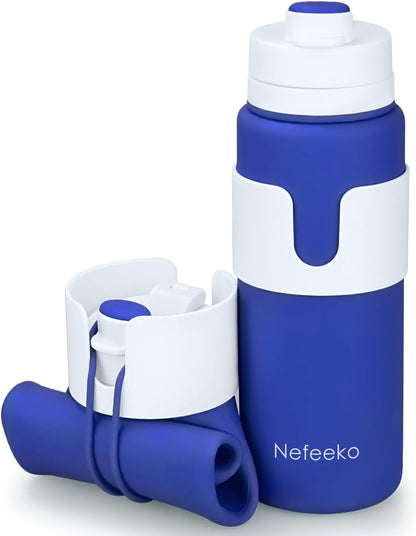 Collapsible Water Bottle, BPA Free 26oz Silicone Water Bottles