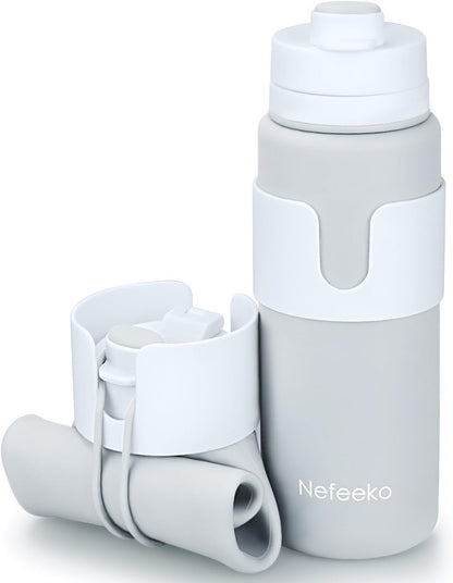 Collapsible Water Bottle, BPA Free 26oz Silicone Water Bottles