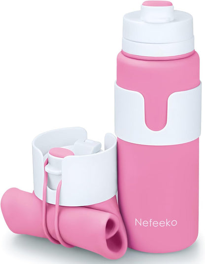 Collapsible Water Bottle, BPA Free 26oz Silicone Water Bottles