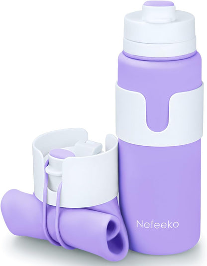 Collapsible Water Bottle, BPA Free 26oz Silicone Water Bottles