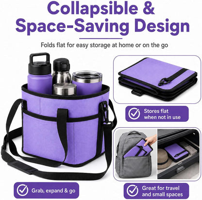 4 Compartment Insulated Drink Carrier Bag for 12-40oz Cups