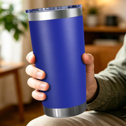 20oz Stainless Steel Tumbler with Lid, Double Wall Vacuum Insulated Powder Coated Travel Mug, Mint Green, 1 Pack