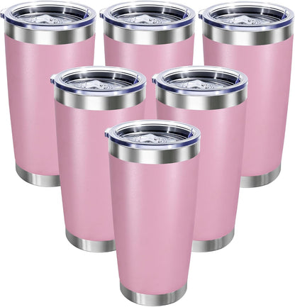 20oz Stainless Steel Tumbler with Lid, Double Wall Vacuum Insulated Powder Coated Travel Mug, Mint Green, 1 Pack