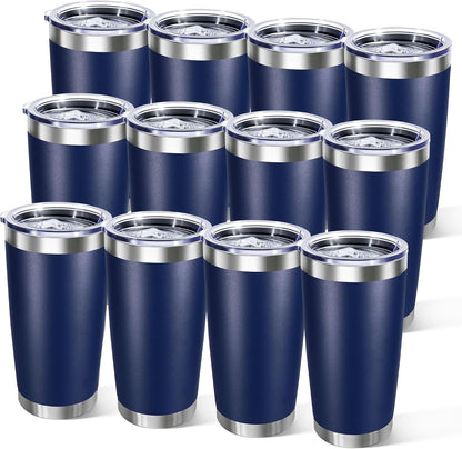 20oz Stainless Steel Tumbler with Lid, Double Wall Vacuum Insulated Powder Coated Travel Mug, Mint Green, 1 Pack