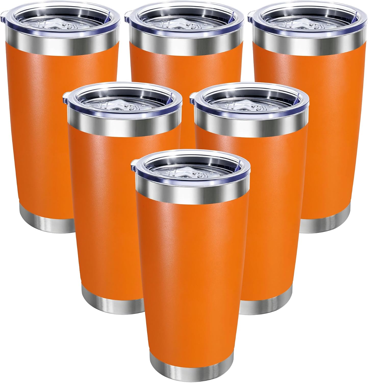 20oz Stainless Steel Tumbler with Lid, Double Wall Vacuum Insulated Powder Coated Travel Mug, Mint Green, 1 Pack
