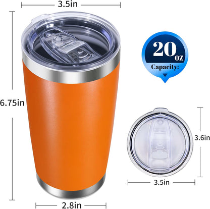 20oz Stainless Steel Tumbler with Lid, Double Wall Vacuum Insulated Powder Coated Travel Mug, Mint Green, 1 Pack