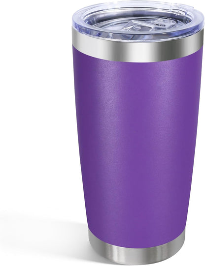 20oz Stainless Steel Tumbler with Lid, Double Wall Vacuum Insulated Powder Coated Travel Mug, Mint Green, 1 Pack