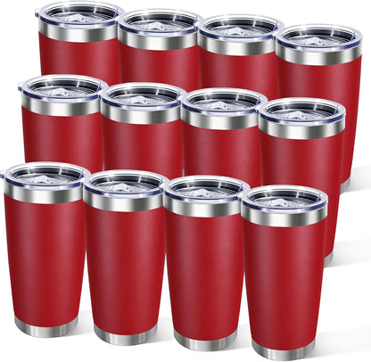 20oz Stainless Steel Tumbler with Lid, Double Wall Vacuum Insulated Powder Coated Travel Mug, Mint Green, 1 Pack