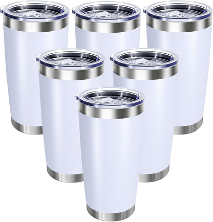 20oz Stainless Steel Tumbler with Lid, Double Wall Vacuum Insulated Powder Coated Travel Mug, Mint Green, 1 Pack