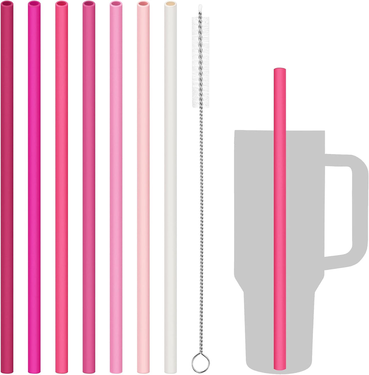 Silicone Drinking Straws Fit for Stanley 40oz 30oz Tumbler