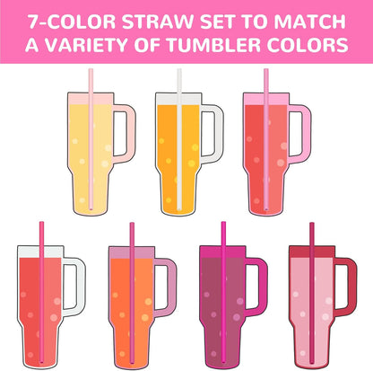 Silicone Drinking Straws Fit for Stanley 40oz 30oz Tumbler