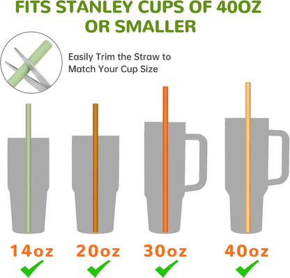 Silicone Drinking Straws Fit for Stanley 40oz 30oz Tumbler