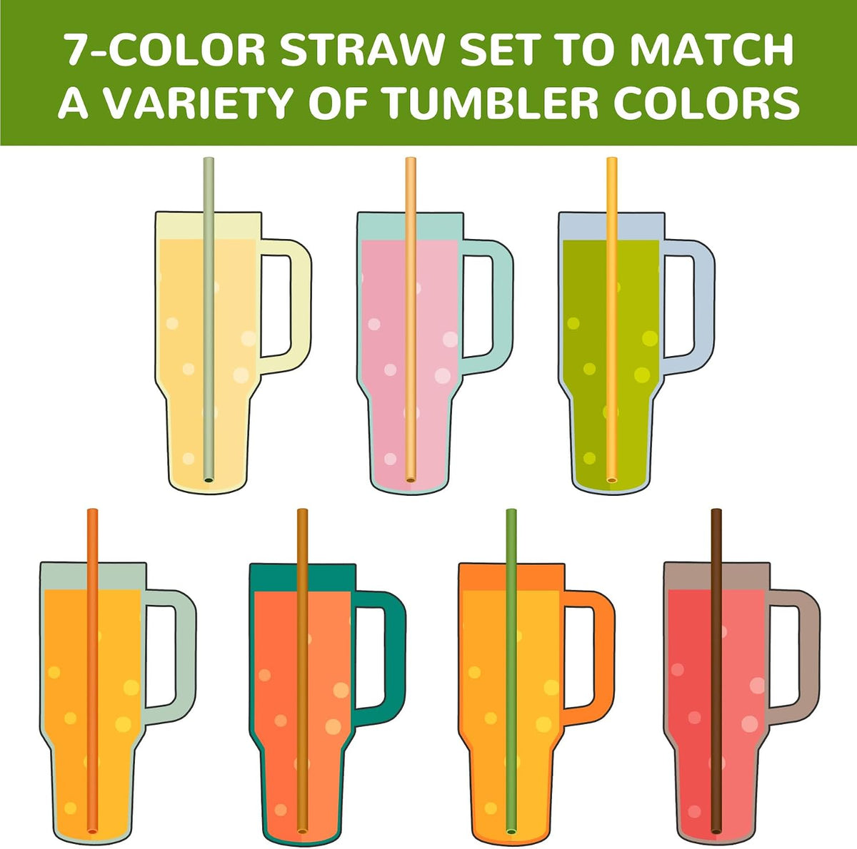 Silicone Drinking Straws Fit for Stanley 40oz 30oz Tumbler