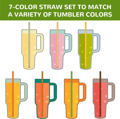 Silicone Drinking Straws Fit for Stanley 40oz 30oz Tumbler