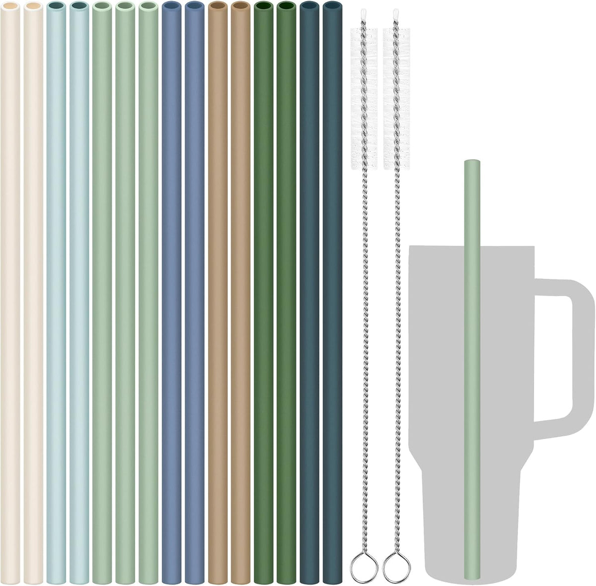 Silicone Drinking Straws Fit for Stanley 40oz 30oz Tumbler