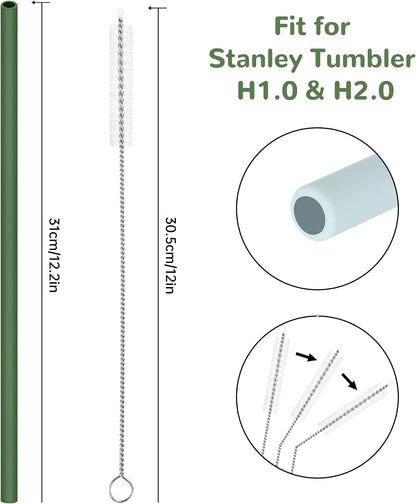 Silicone Drinking Straws Fit for Stanley 40oz 30oz Tumbler