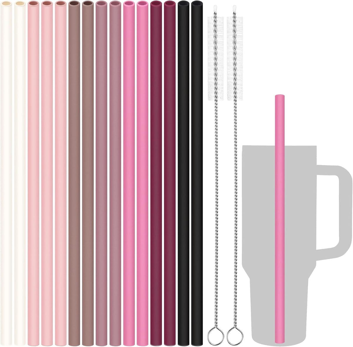 Silicone Drinking Straws Fit for Stanley 40oz 30oz Tumbler