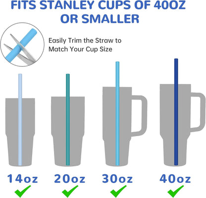 Silicone Drinking Straws Fit for Stanley 40oz 30oz Tumbler