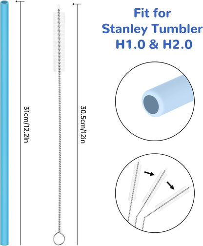 Silicone Drinking Straws Fit for Stanley 40oz 30oz Tumbler