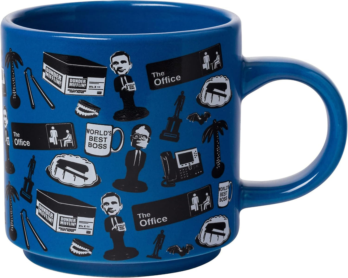 The Office Icons and Logo 2pk Ceramic Mug Stack, 13 Ounces