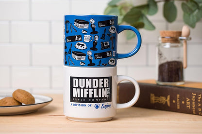 The Office Icons and Logo 2pk Ceramic Mug Stack, 13 Ounces