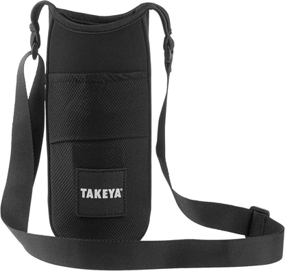 Hydrotex Easy Grip Bottle Sling - Water Bottle Carrier with Strap & Pockets - Bag Fits 32 oz & 40 oz Bottles - Great for Pickleball & Tennis Courts - Durable Bottle Bag with Carabiners