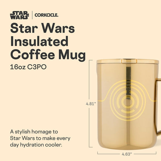 Star Wars C-3PO Insulated Coffee Mug, 16oz Gold