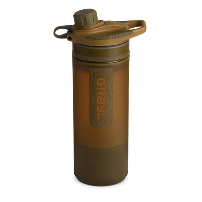 GeoPress 24 oz Water Purifier & Water Filter Bottle, Bali Blue