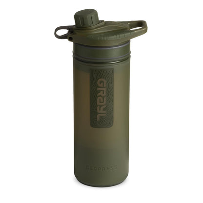 GeoPress 24 oz Water Purifier & Water Filter Bottle, Bali Blue