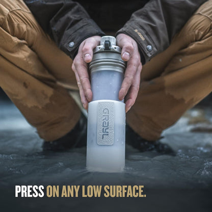 GeoPress 24 oz Water Purifier & Water Filter Bottle, Bali Blue