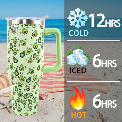 Dental 40 oz Tumbler with Handle Straw Lid Leak Proof | Travel Coffee Mug Insulated Hot Cold Ice Christmas Mothers Day Birthday Gifts for Women Dental