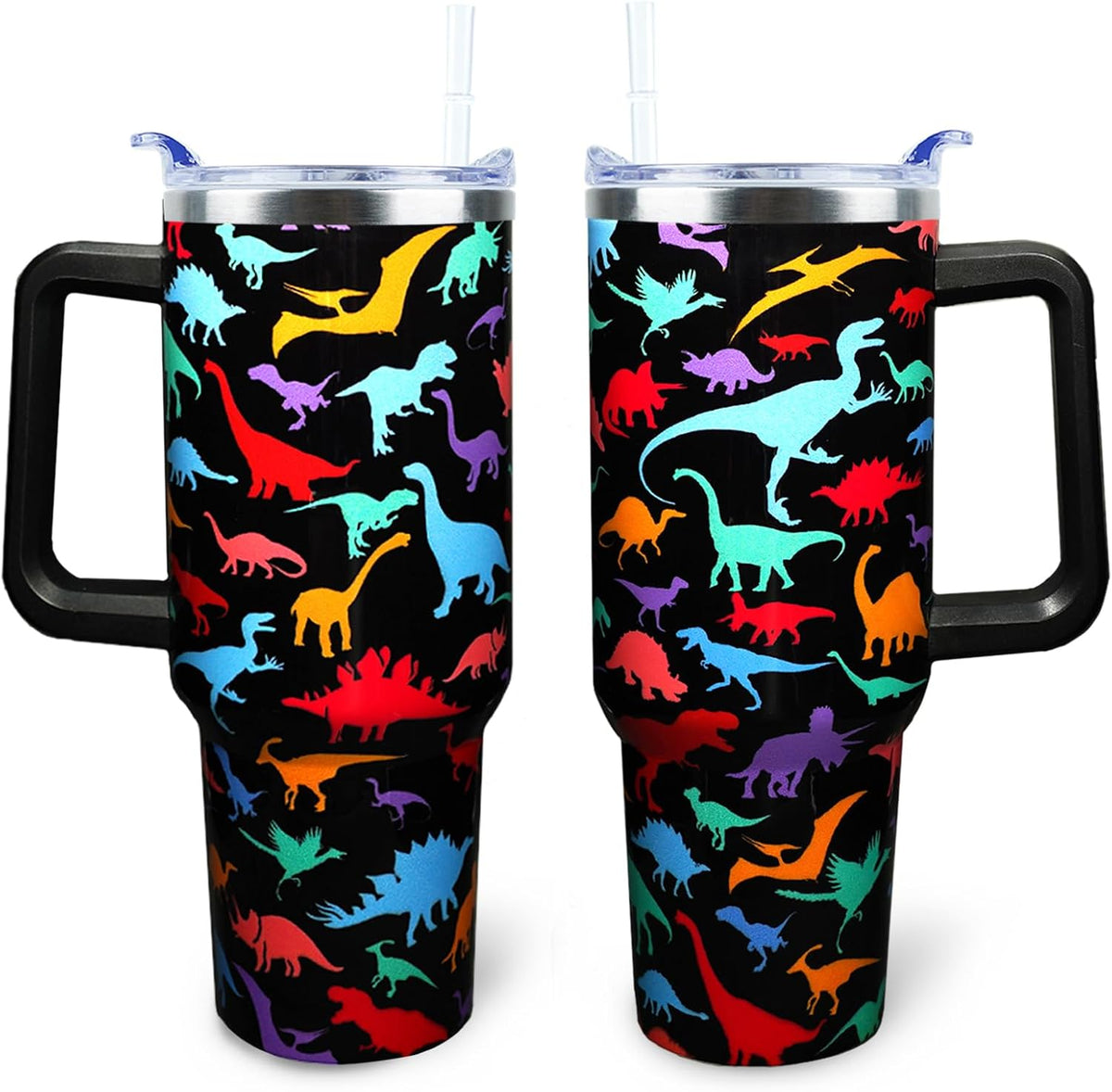 Dental 40 oz Tumbler with Handle Straw Lid Leak Proof | Travel Coffee Mug Insulated Hot Cold Ice Christmas Mothers Day Birthday Gifts for Women Dental