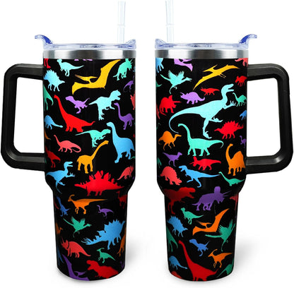 Dental 40 oz Tumbler with Handle Straw Lid Leak Proof | Travel Coffee Mug Insulated Hot Cold Ice Christmas Mothers Day Birthday Gifts for Women Dental