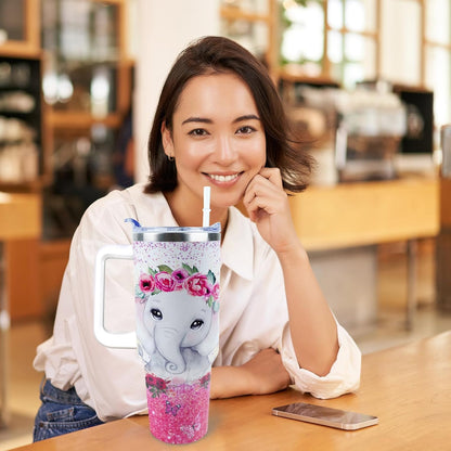 Dental 40 oz Tumbler with Handle Straw Lid Leak Proof | Travel Coffee Mug Insulated Hot Cold Ice Christmas Mothers Day Birthday Gifts for Women Dental