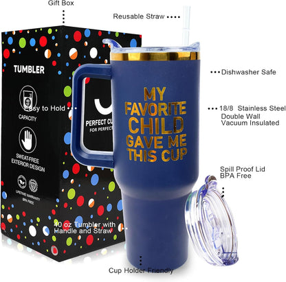 Dental 40 oz Tumbler with Handle Straw Lid Leak Proof | Travel Coffee Mug Insulated Hot Cold Ice Christmas Mothers Day Birthday Gifts for Women Dental