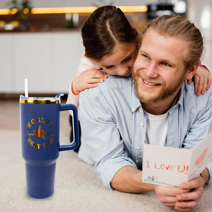 Dental 40 oz Tumbler with Handle Straw Lid Leak Proof | Travel Coffee Mug Insulated Hot Cold Ice Christmas Mothers Day Birthday Gifts for Women Dental