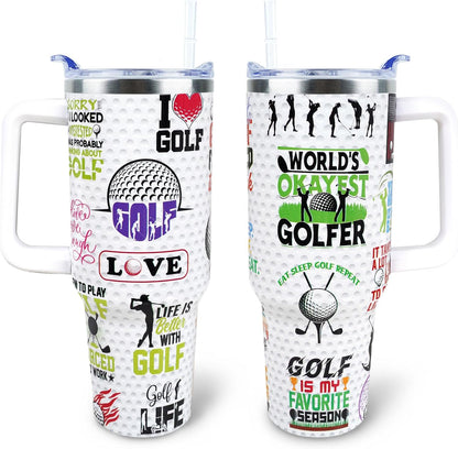 Dental 40 oz Tumbler with Handle Straw Lid Leak Proof | Travel Coffee Mug Insulated Hot Cold Ice Christmas Mothers Day Birthday Gifts for Women Dental