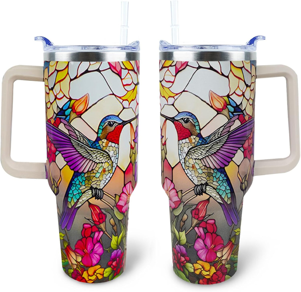 Dental 40 oz Tumbler with Handle Straw Lid Leak Proof | Travel Coffee Mug Insulated Hot Cold Ice Christmas Mothers Day Birthday Gifts for Women Dental