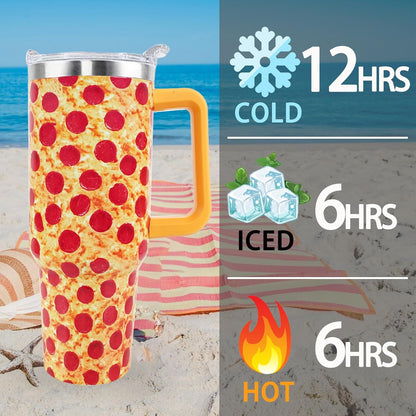 Dental 40 oz Tumbler with Handle Straw Lid Leak Proof | Travel Coffee Mug Insulated Hot Cold Ice Christmas Mothers Day Birthday Gifts for Women Dental