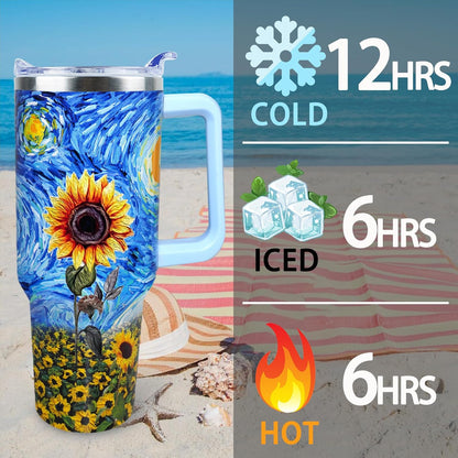 Dental 40 oz Tumbler with Handle Straw Lid Leak Proof | Travel Coffee Mug Insulated Hot Cold Ice Christmas Mothers Day Birthday Gifts for Women Dental